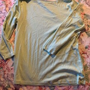 Talbots Light Green Long Sleeve Top Size Medium